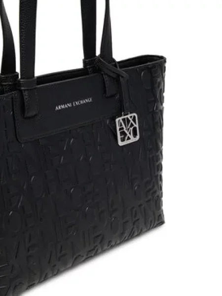 Armani Exchange Krepšys SHOPPING BAG juoda