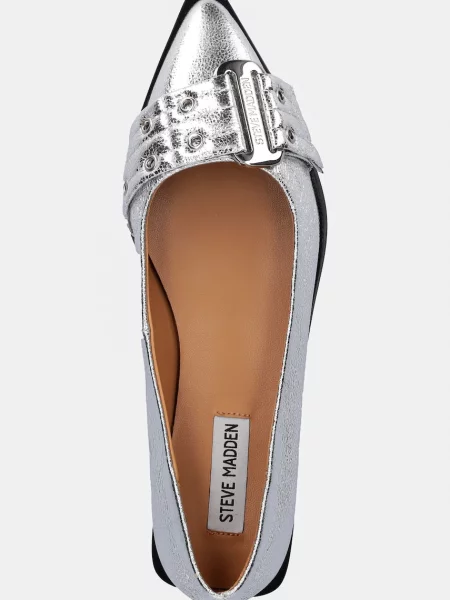Балетки Steve Madden серебряные