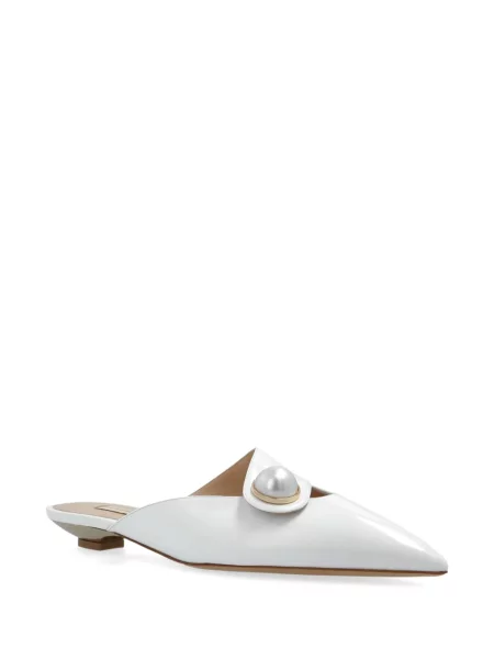 Papuci tip mules Casadei alb
