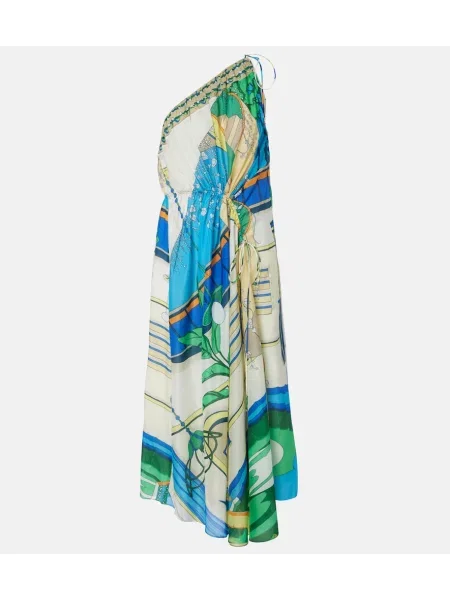 Rochie midi Tory Burch de mătase cu imagine