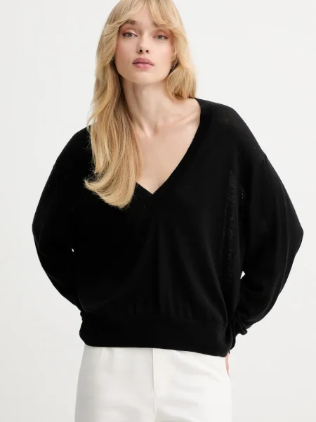 IRO pulover de lână light negru