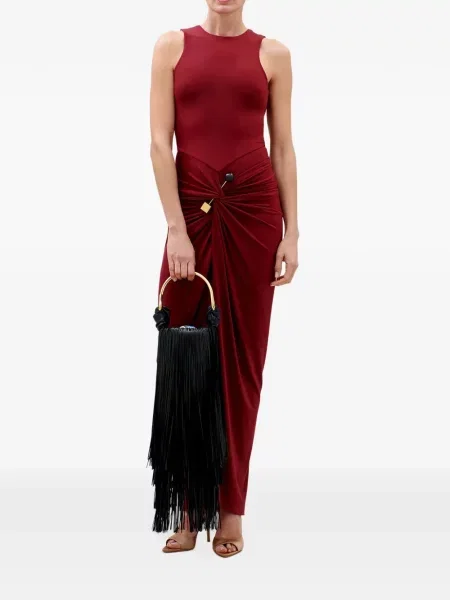 Rochie midi Silvia Tcherassi drapată roșu