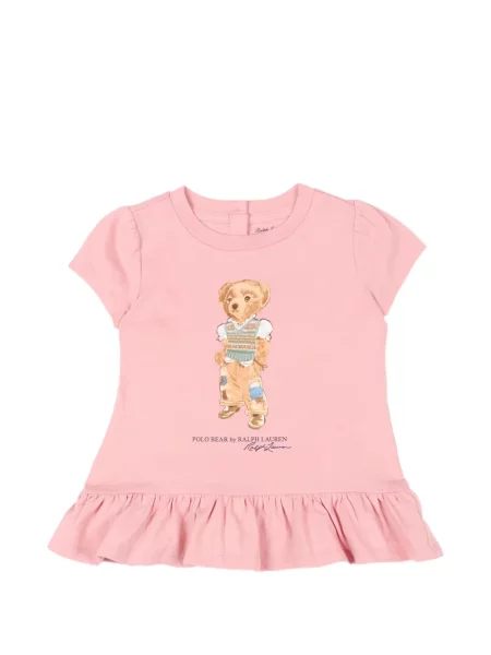 Koszulka polo dziecięca Polo Ralph Lauren różowa