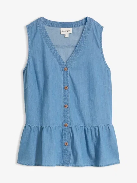 Top Bonprix niebieski