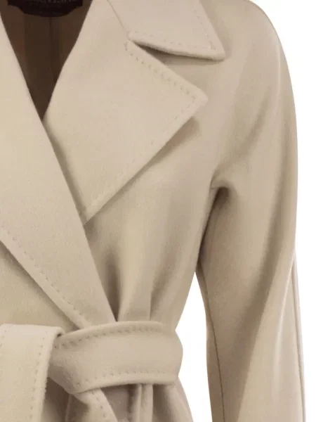 Cu centură palton Max Mara de lână plic