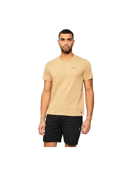 T-shirt o kroju regular fit z nadrukiem z logo model ‘Crew’ Polo Ralph Lauren Underwear brązowa
