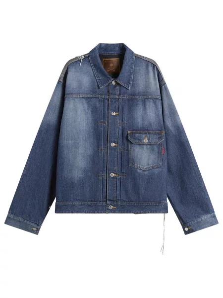 Kurtka jeansowa Mastermind World żakardowa