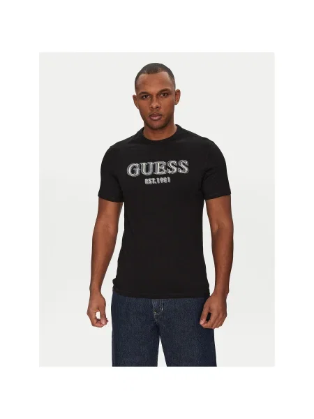 Guess Póló Classic Fit fekete