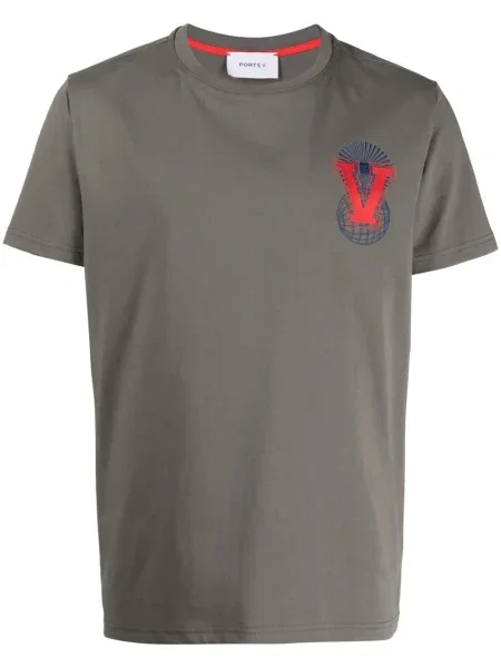 Haftowana koszulka Ports V szara