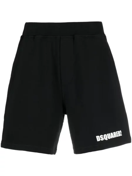 Pantaloni scurți Dsquared2 cu imagine negru