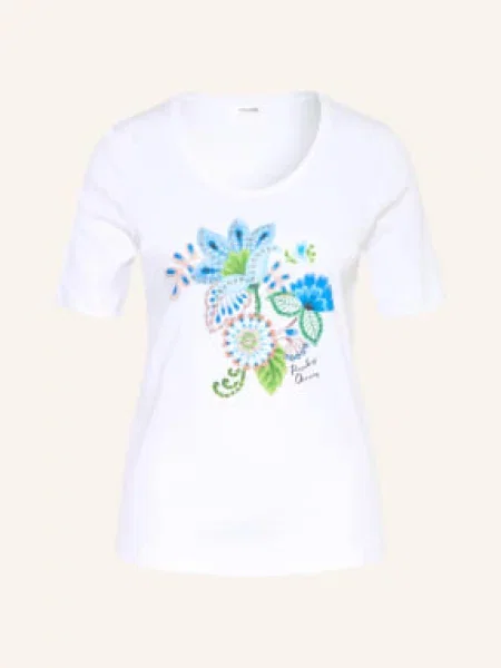 Efixelle Koszulka Z Kryształkami blau biała