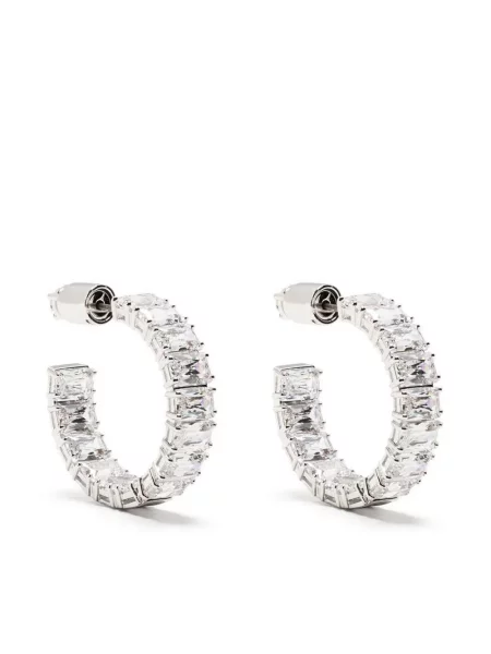Cercei Swarovski alb