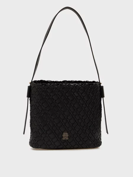 Плетена сумка Tommy Hilfiger чорна