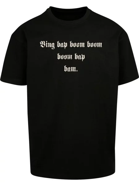 MT Upscale Tričko Bing Bab Boom / offwhite černá
