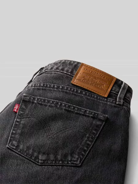 Jeans o kroju straight fit z czystej bawełny w fasonie Levi's® 300 czarne