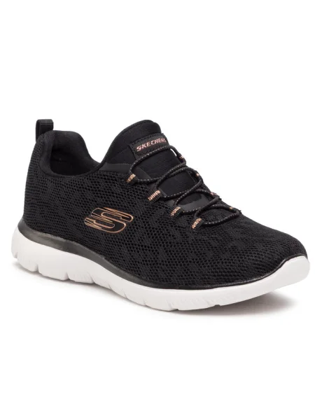 Pantofi Skechers cu model leopard negru