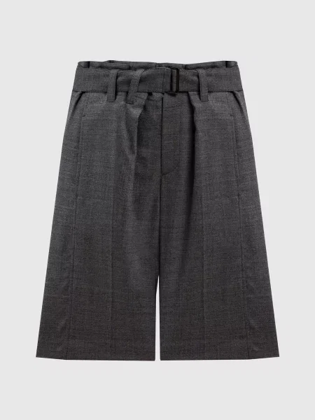 Бермуди з вовни Brunello Cucinelli сірі