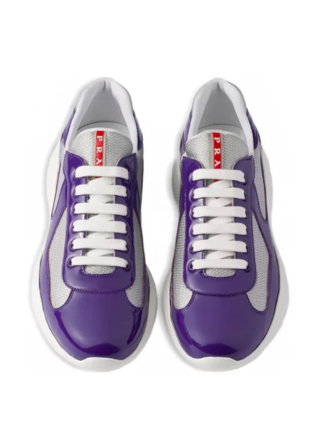 Sneakerși Prada din piele violet