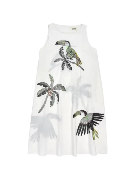 Mała sukienka mini Psophia garniturowa mini biała