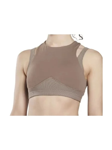 Športový top Reebok Sport hnedá