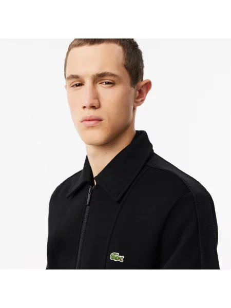 Lacoste Bluza Z Zamkiem Regular Fit czarna