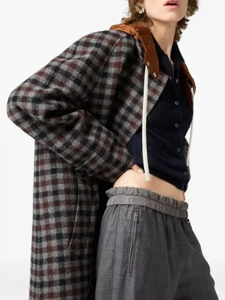 Cardigan Miu Miu tricotate ajurat albastru