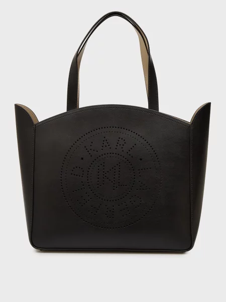 Шкіряна сумка Karl Lagerfeld чорна