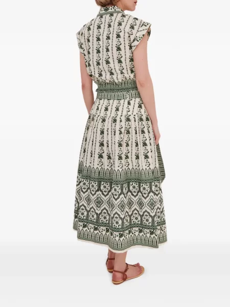Fustă midi Cara Cara cu model floral cu imagine verde