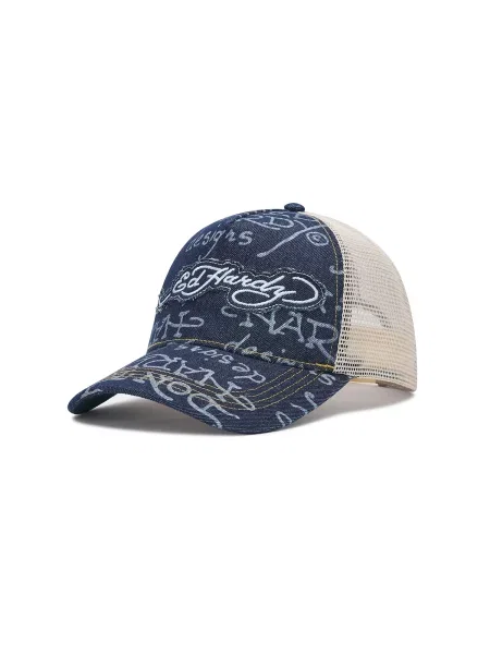 Ed Hardy Čiapka tmelová / denim / svetlomodrá modrá