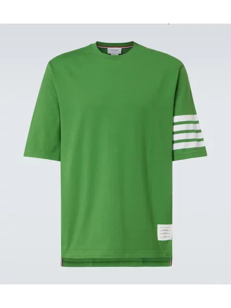 Tricou Thom Browne din jerseu verde