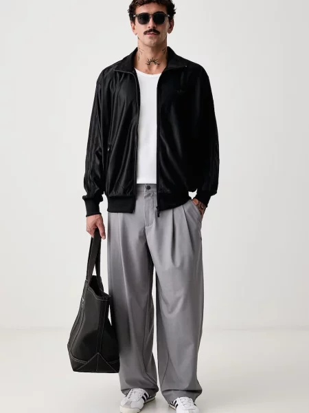 Суичър с цип Adidas Originals черно