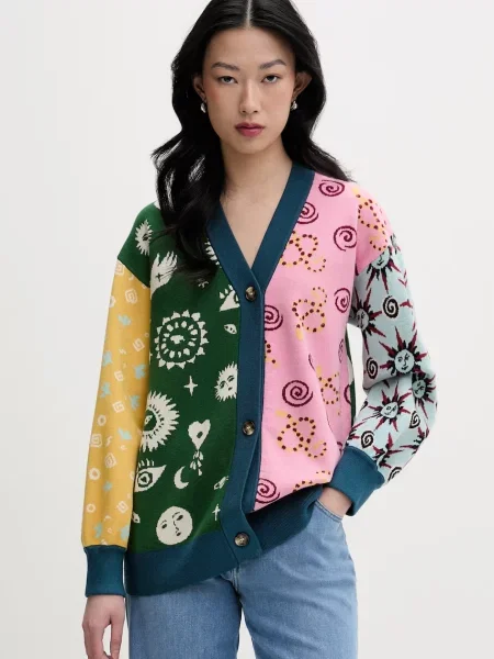 Never Fully Dressed kardigan z wiskozą zielony