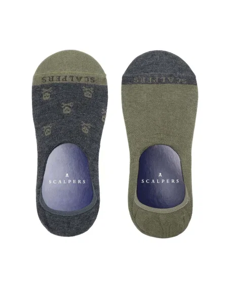 Scalpers Șosete joase închis / kaki gri