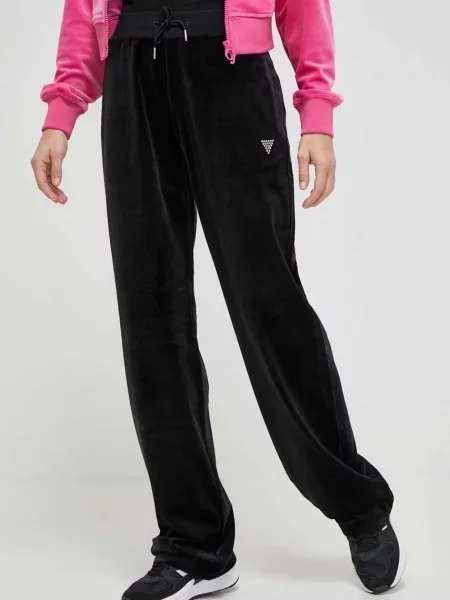 Donji dio trenirke Guess s aplikacijom crna