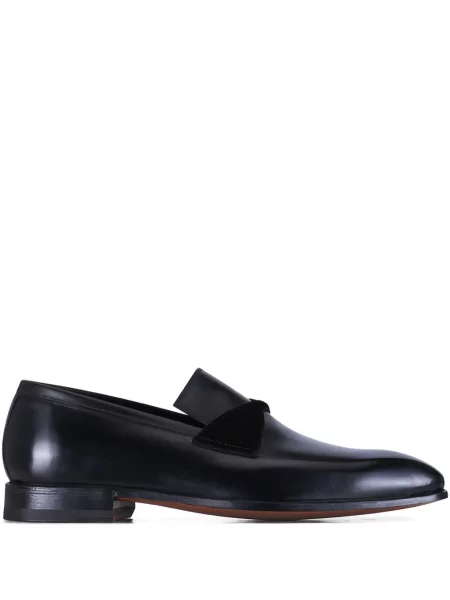 Kožené loafers Bontoni černé