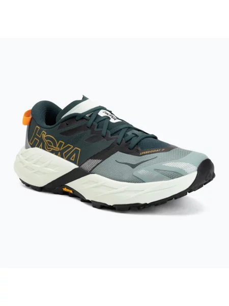 Férfi futócipő HOKA Speedgoat 7 Wide bay leaf/sea glass Speedgoat 7 Wide zöld
