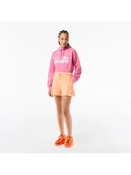 Lacoste Szorty Frotte Z Bawełny Organicznej Lacoste pomarańczowe