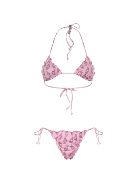 Bikini Mc2 Saint Barth cu volane roz