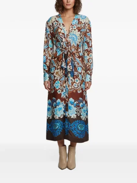 Cu centură rochie midi Alexis maro