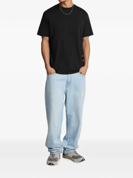 Tricou Lyle & Scott cu broderie negru