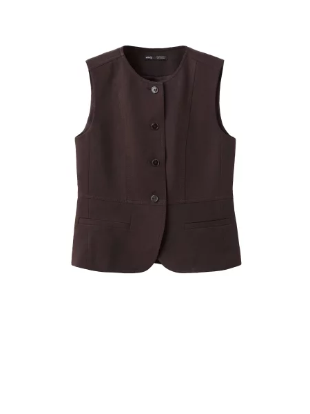 MANGO Vestă de costum AVOCADO' maro