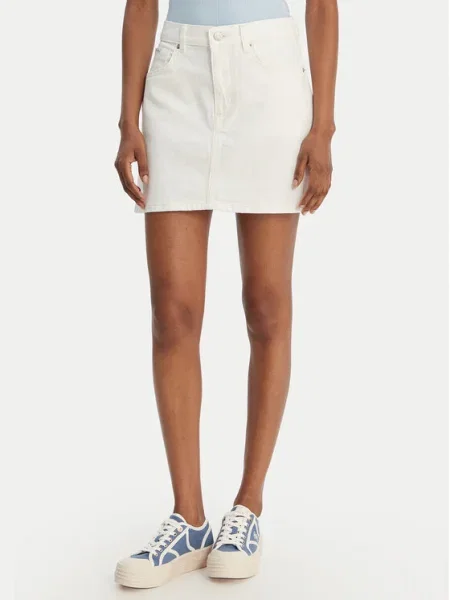 Guess Jeans Fustă de blugi alb