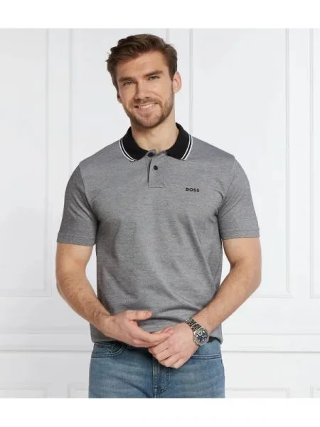 BOSS Orange Tricou Peoxford negru / negru amestecat / alb gri