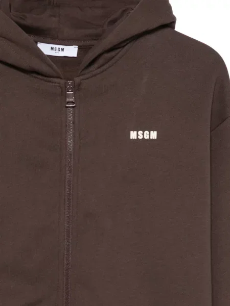 Bluza z kapturem dziecięca Msgm brązowa