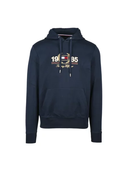 Bluza z kapturem Tommy Hilfiger z kapturem niebieska