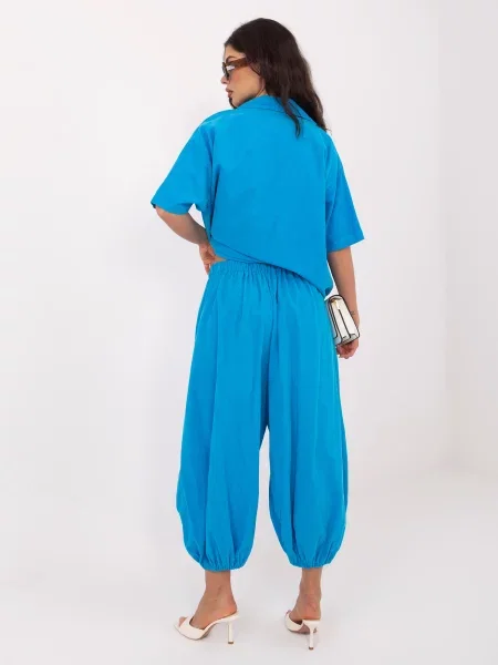 Pantaloni Italy Moda de catifea alb