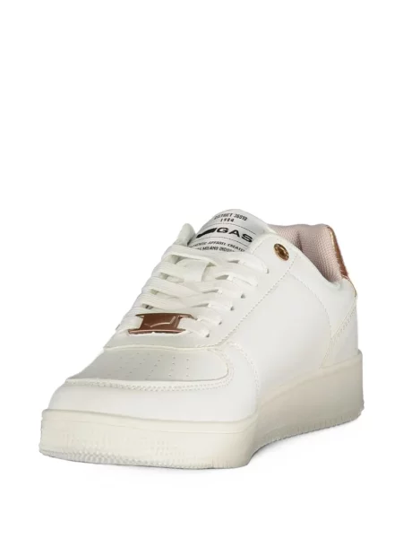 Sneakerși Gas cu model piele de șarpe alb