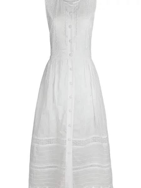 Rochie Waimari din dantelă de costum alb