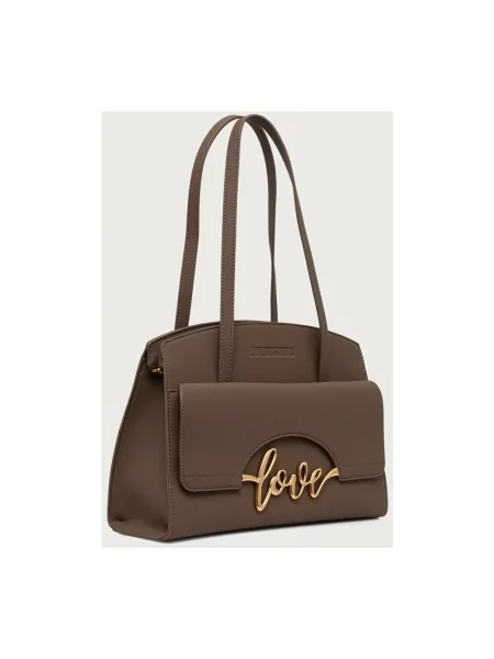 Love Moschino torebka tote z imitacji skóry zielona