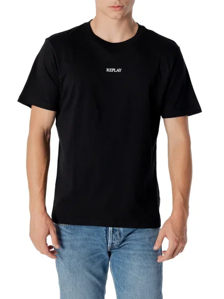 Тениска Replay черно